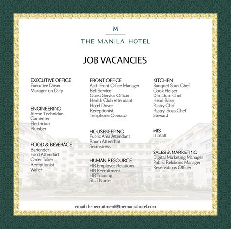 hotel 101 job hiring